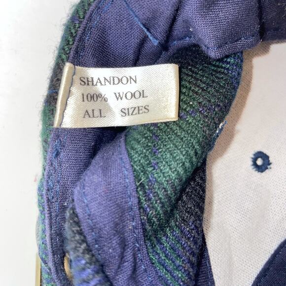 Shandon Ireland 100% Wool Cap Suede Brim Tartan Plaid Adjustable Classic OS - Picture 7 of 8
